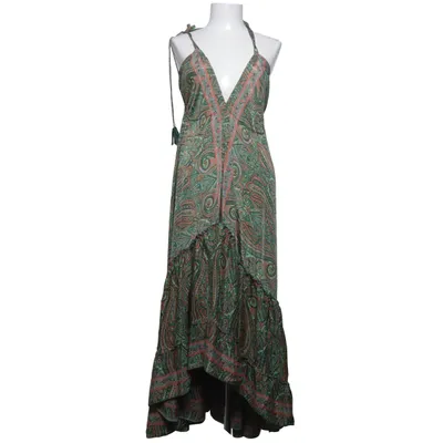 Maxi jurk (Groen, Oranje, Meerkleurig) Zijde, Viscose