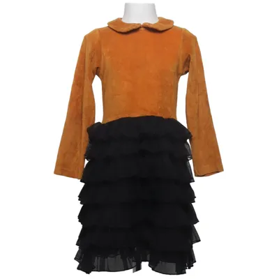 Kjole (Orange, Sort) fra Carlijnq Økologisk bomuld, Polyester