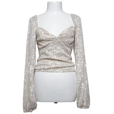 Top (Sølv, Beige) fra NA-KD Elastan, Polyester