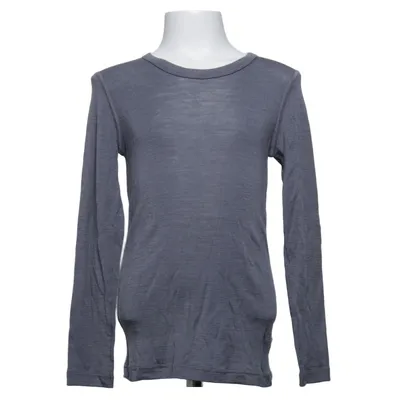 T-shirt à manches longues (Gris) de Joha Laine de mouton, Soie