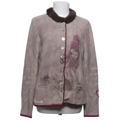 Cardigan (Beige, Multicolore) de ZauberMasche Cachemire, Laine de mouton, Vison