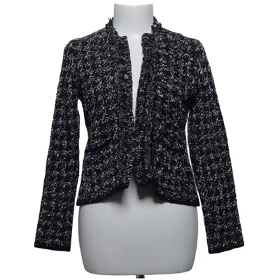 Cardigan (Sort, Hvid) fra Zara Knit Metallfiber, Polyester