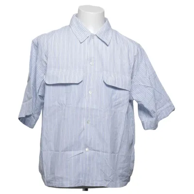 Short sleeve shirt (Blue, White) from COS Cotton, Lyocell