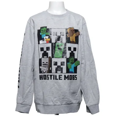 Sweatshirt (Grijs, Meerkleurig) van Minecraft Katoen, Polyester