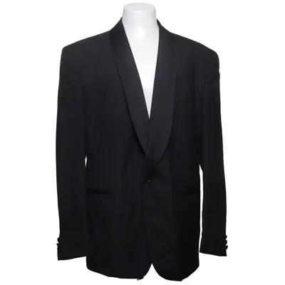 Smokingkavaj (Grå) Polyester, Viskos, Ull