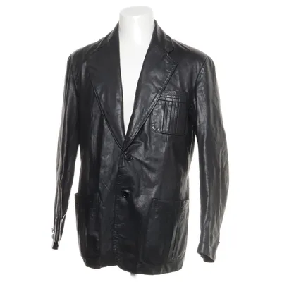 Leather blazer (Black) from Echt Leder Leather