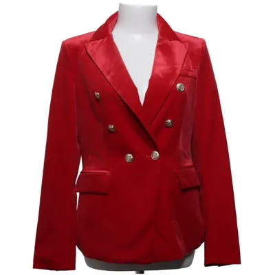 Blazer (Rouge) de Attentif Élasthane, Polyester