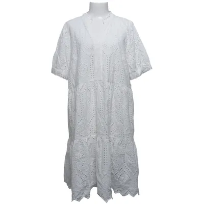 Jurk (Wit) van YAS Organisch katoen, Polyester