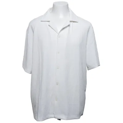 Kortærmet skjorte (Hvid) fra Denim & Flower Elastan, Polyester