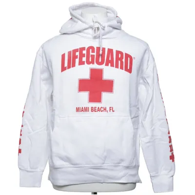 Huvtröja (Vit, Röd) från Lifeguard Bomull, Polyester