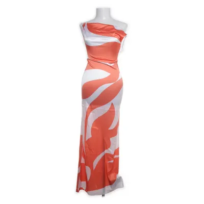 Maxi dress (Orange, White) from Solado Polyester, Elastane