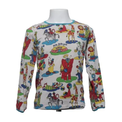 Långärmad t-shirt (Vit, Flerfärgad) från Småfolk Bomull, Elastan, Modal
