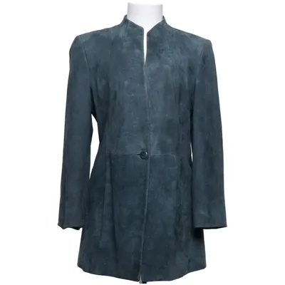 Leather coat (Blue) from Worth Acetate, Leather