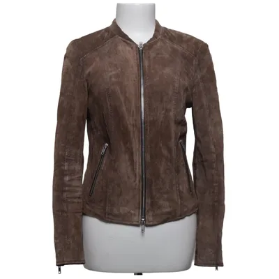 Veste en cuir (Marron) de J.F.M Cuir, Polyester