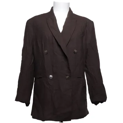 Jacket (Brown) from H&M Linen, Polyester, Viscose