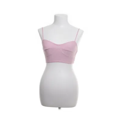 Crop top (Roze) van Dilvin Knit Viscose, Polyamide, Elastaan
