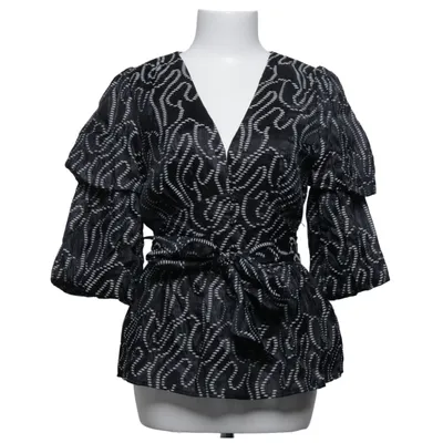 Peplum top (Zwart, Wit) van Rue de Femme Elastaan, Polyamide, Polyester, Viscose