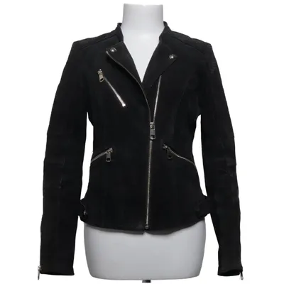 Biker jacket (Black) from Rookie Leather, Polyester, Silk