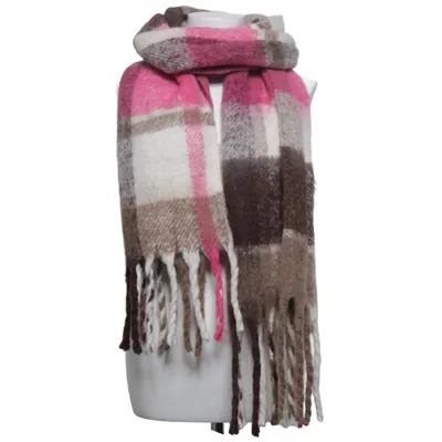 Halstørklæde (Pink, Beige, Hvid) fra Pernilla Wahlgren Polyester