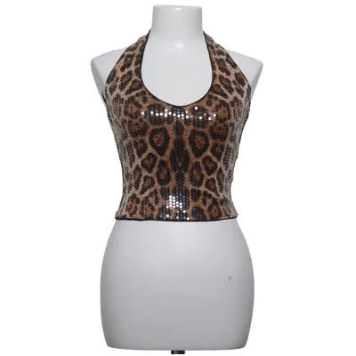 Neckholder Top (Braun, Schwarz) von FB Sister Polyester
