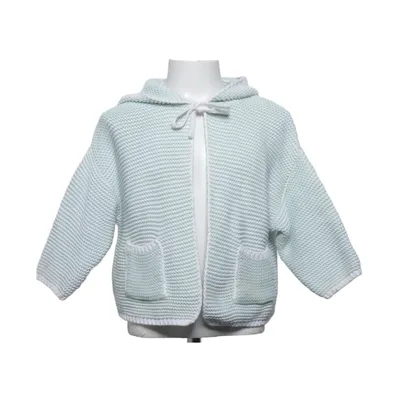 Cardigan (Vert, Blanc) de Lii Lu Coton biologique