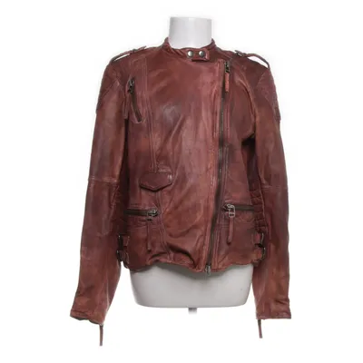 Læderjakke (Brun) fra Anokhi Bomuld, Polyester, Læder