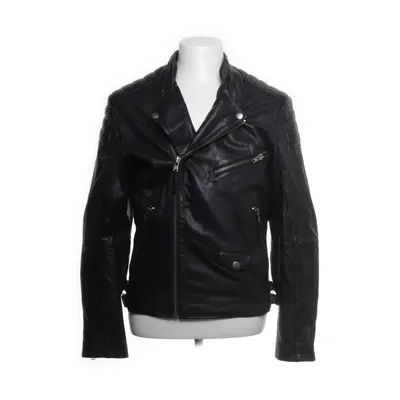 Leren jack (Zwart) van Emilio Leer, Polyester, Katoen