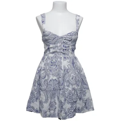 Dress (Blue, White) from Zara Cotton, Linen