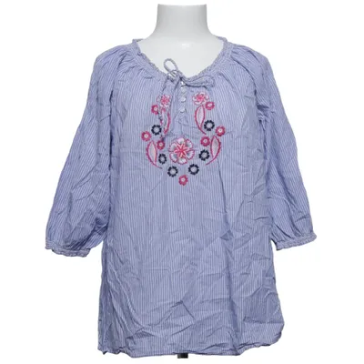 Blouse (Blauw, Wit) van Åshild Katoen