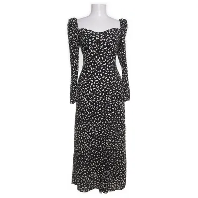 Klänning (Svart, Gul) Viskos