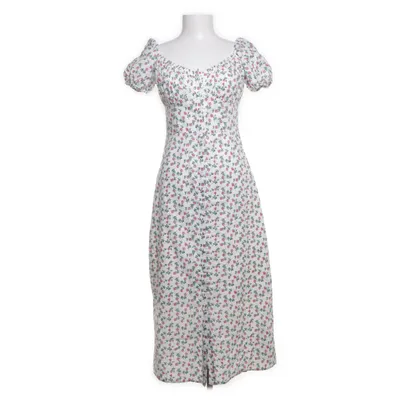 Långklänning (Vit, Flerfärgad) från Fashion Union Bomull, Elastan, Polyester