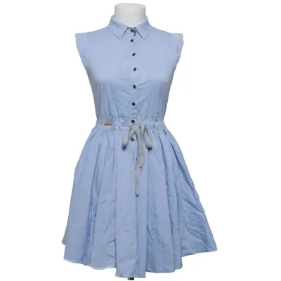 Robe chemise (Bleu) de By o la la..! Coton, Polyuréthane