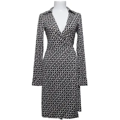 Wrap dress (Black, White) from Diane von Furstenberg Silk