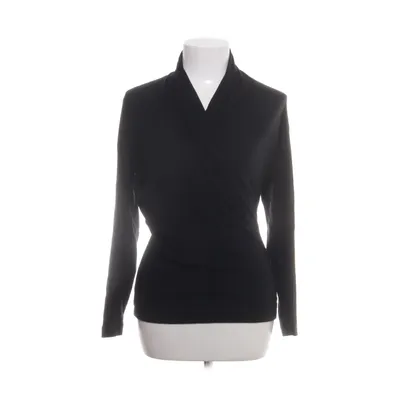Wrap blouse (Black) from Le Tricot Longhin
