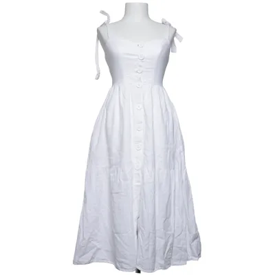 Dress (White) from Urban Outfitters Linen, Viscose