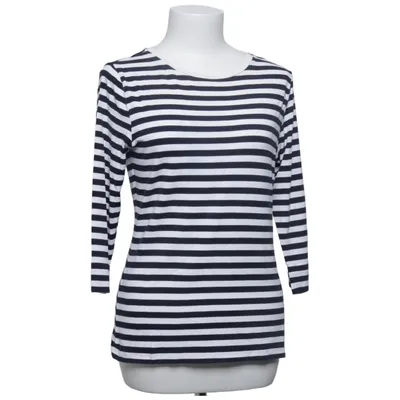 Langærmet t-shirt (Hvid, Blå) fra Riani Elastan, Viscose