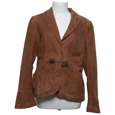 Leather blazer (Brown) from PG Elfström