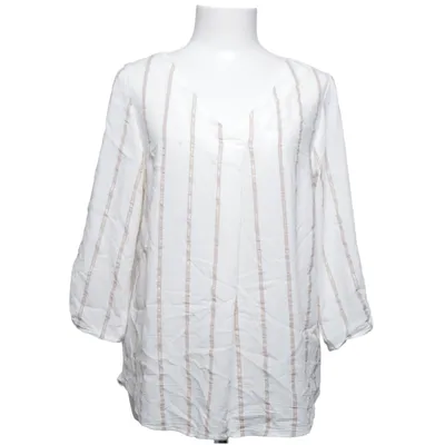 Blouse (White, Beige) from F&F Metallic fiber, Polyamide, Polyester, Viscose