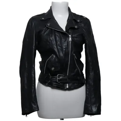 Veste de motard (Noir) de Crocker Cuir, Polyester