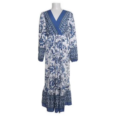 Maxi dress (White, Blue) from Lovito Polyester
