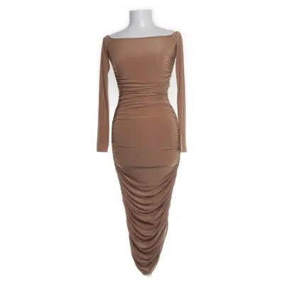 Jurk (Bruin) van Missguided Elastaan, Polyester