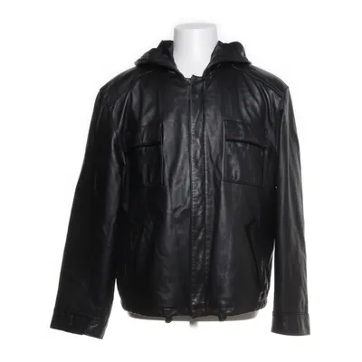 Leather jacket (Black) from Theo Wormland Polyester, Leather