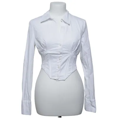 Chemise (Blanc) de Bershka Coton, Élasthane