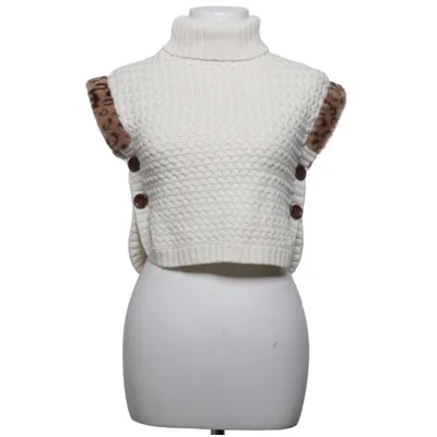 Slipover (Vit, Brun) från Aspen Akryl, Bomull, Polyester