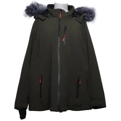 Skijakke (Grøn) fra Zizzi Elastan, Polyester