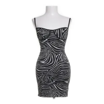 Klänning (Svart, Vit) från Zara Elastan, Polyester