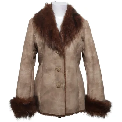 Shearling jacket (Beige, Brown) from Brooker Acrylic, Polyester