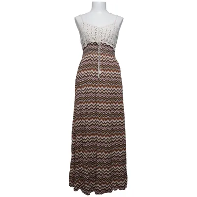 Maxi jurk (Bruin, Wit, Meerkleurig) van Essentials Katoen, Viscose