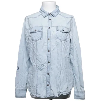 Denim blouse (Blauw) van Janina Katoen