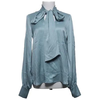Blouse lavallière (Bleu) de Vesna W Soie